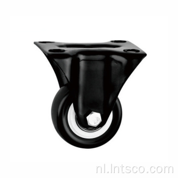 1.5 &quot;White PP Core Black PVC Rigide Casters